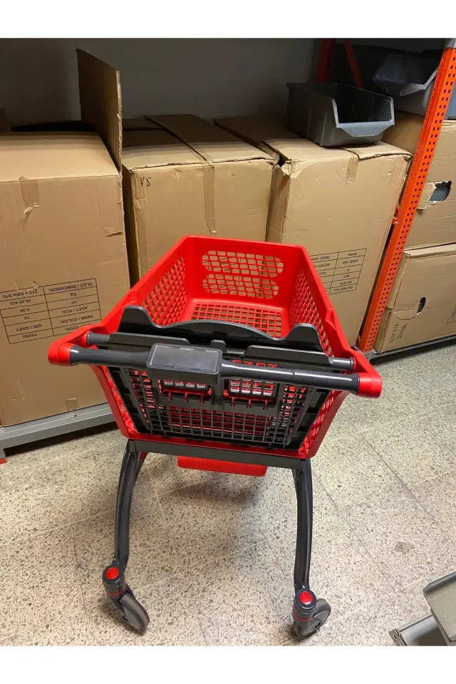 PLASTİK 100 Litre Bebe Pusetli Market Arabası