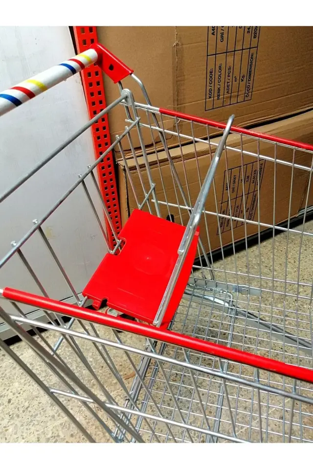 150L Metal Market Arabası Sepetli Bebe Pusetli
