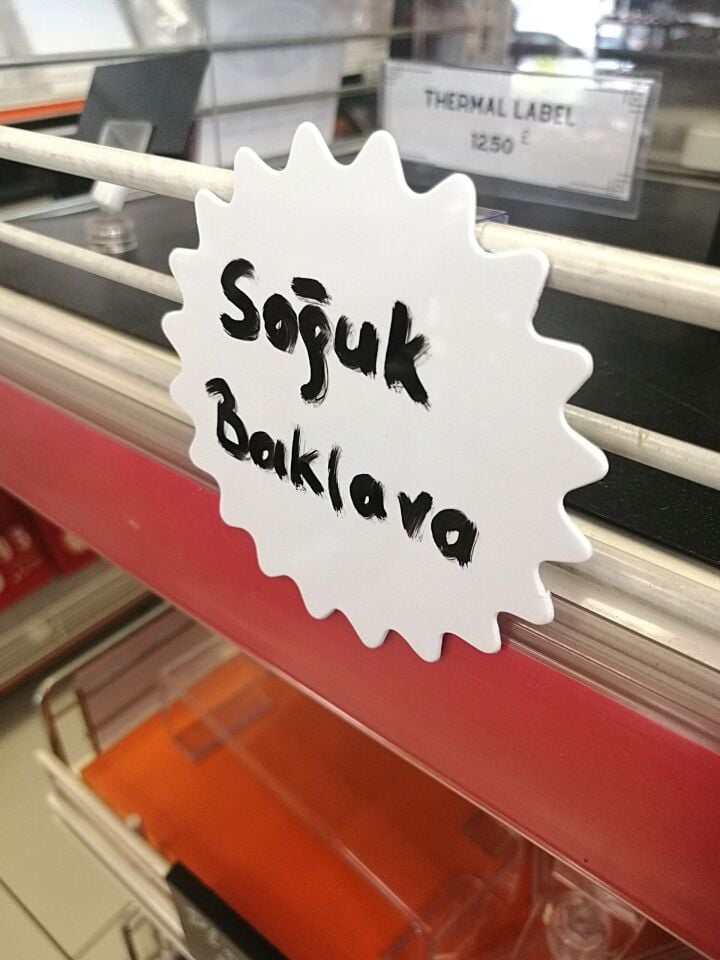 5 Adet Dekoratiff Silinebilir Cama ve Tele Takma Geçme Rozet Etiket, Fiyat Raf Ürün Etiketi Beyaz