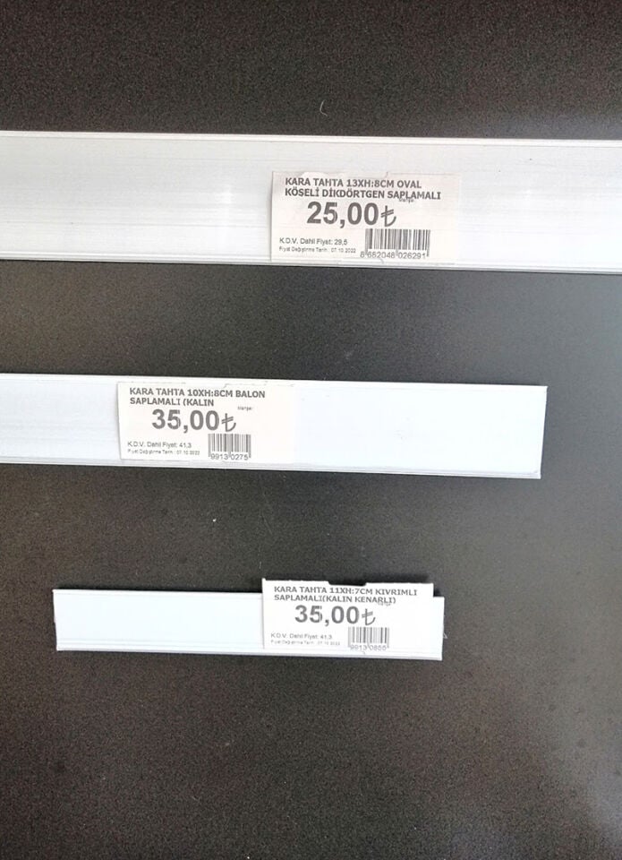 RAF ÖNÜ PROFİL YAPIŞKANLI H:56 MM (3 METRE FİYATI) (GR)