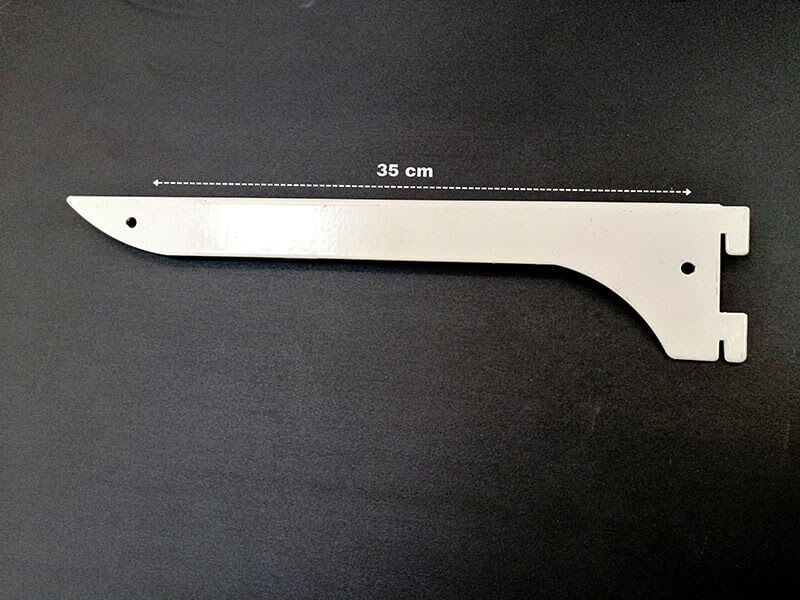 ETEKLİ KONSOL 35 CM BEYAZ Ayarlanabilir Raf Ayağı Profil için Dişli Raf Ayağı