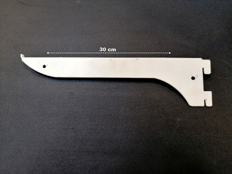 ETEKLİ KONSOL 30 CM BEYAZ Ayarlanabilir Raf Ayağı Profil için Dişli Raf Ayağı