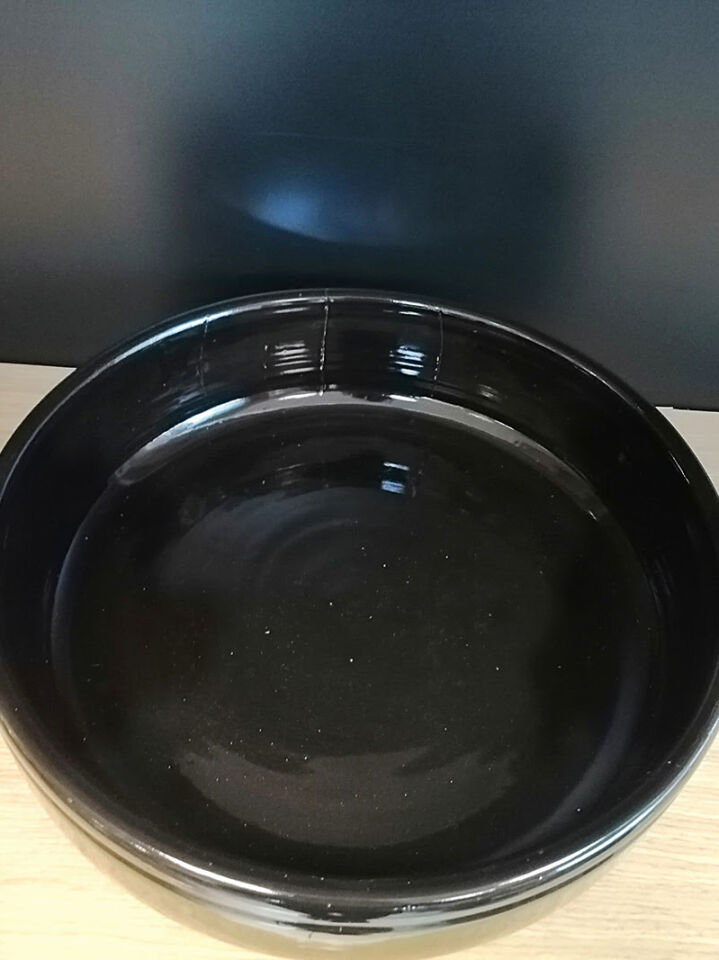 TOPRAK ÇANAK ÇAP:35CM H:11CM SİYAH (SIRLI)