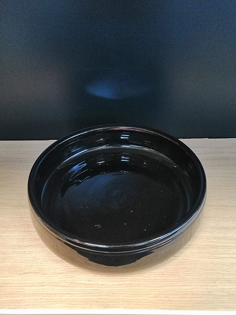 TOPRAK ÇANAK ÇAP:30CM H:9CM SİYAH (SIRLI)
