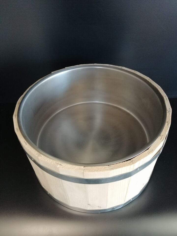 İÇ KAPAK METAL ÇAP:30CM H:14 CM KROM Kova Bidon için İç Kapak Krom Metalden Gıda İç Kapağı Krom Metal Kap