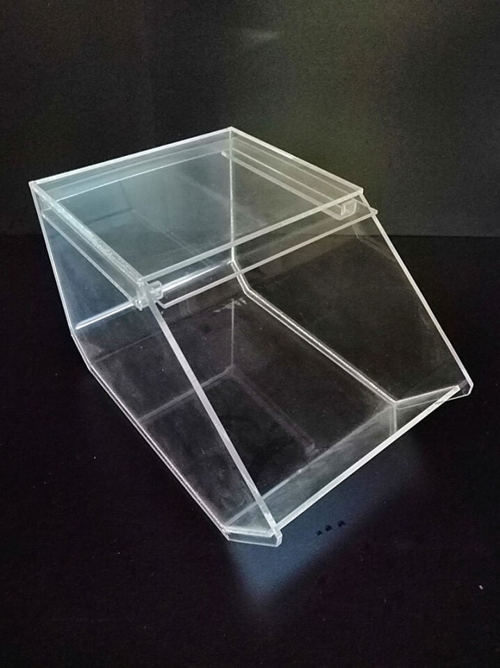PLEKSİ ŞEKERLEME KUTUSU E:18.5 D:27.5 H:17CM 4MM ŞEFFAF