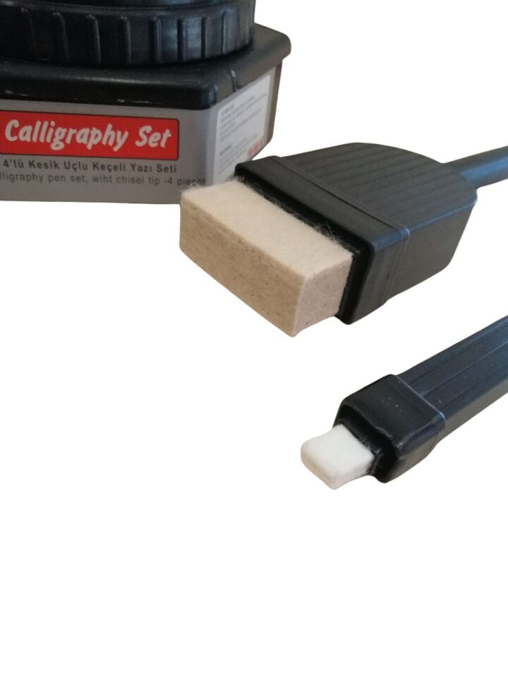 KALEM SETİ 4 LÜ CALLİGRAPHY Kaligrafi Kalem Seti Kampanya Afişleri için Kalın Uçlu Kalem Takımı, Kampanya Etiket Kalemi Kalem Seti