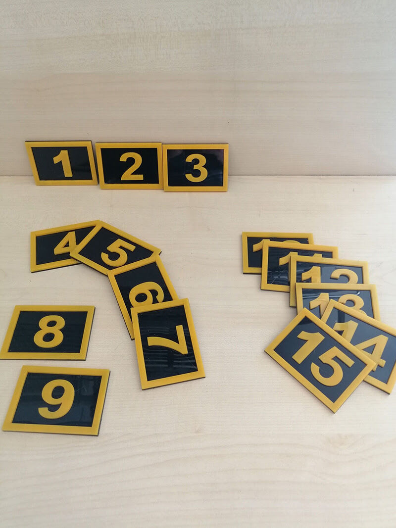 PEÇETELİK NO 5x5CM (15 Lİ PAKET) SİYAH-SARI (7915) 7xMasa Numaraları Peçetelik Numaraları Yapışkanlı Sayılar Pleksi Numeratör Yapışkanlı Sayılar
