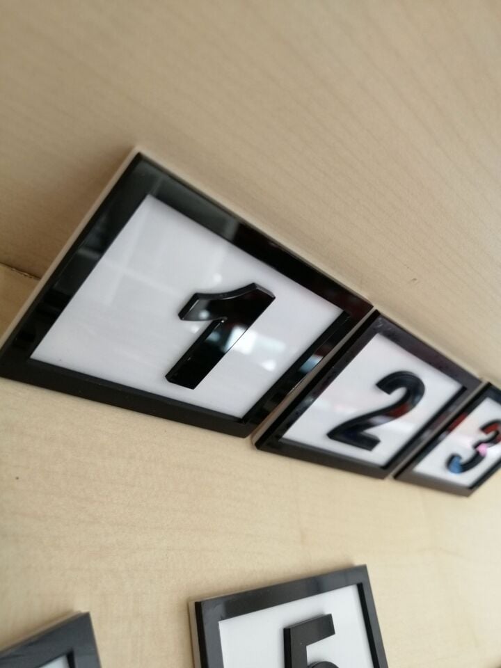PEÇETELİK NO 5x5CM (15 Lİ PAKET) BEYAZ-SİYAH (7815) Masa Numaraları Peçetelik Numaraları Yapışkanlı Sayılar Pleksi Numeratör Yapışkanlı Sayılar