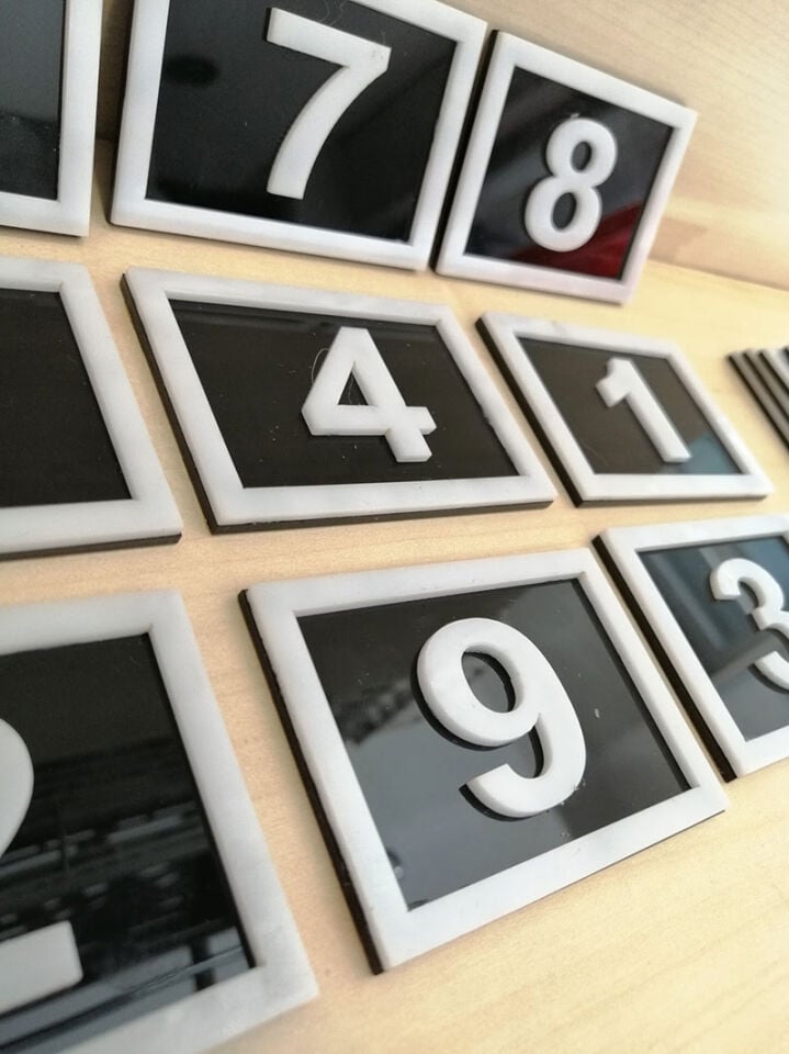 PEÇETELİK NO(15 Lİ PAKET) SİYAH-BEYAZ (7715) Masa Numaraları Peçetelik Numaraları Yapışkanlı Sayılar Pleksi Numeratör Yapışkanlı Sayılar