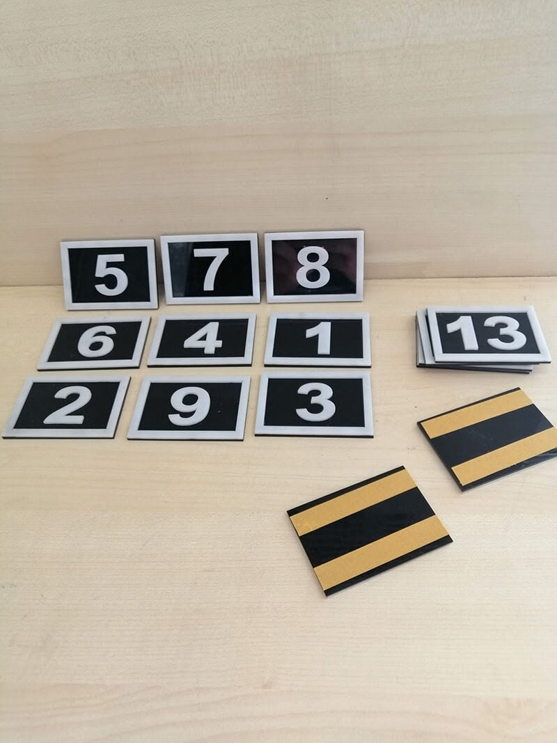 PEÇETELİK NO(15 Lİ PAKET) SİYAH-BEYAZ (7715) Masa Numaraları Peçetelik Numaraları Yapışkanlı Sayılar Pleksi Numeratör Yapışkanlı Sayılar