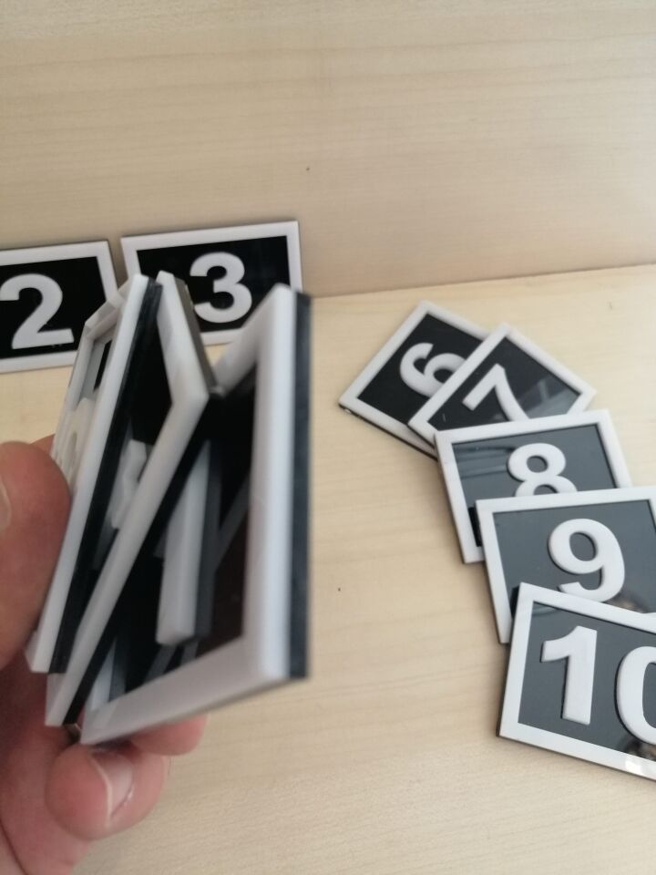 PEÇETELİK NO 7x5CM (10 LU PAKET) SİYAH-BEYAZ (77-10) Masa Numaraları Peçetelik Numaraları Yapışkanlı Sayılar Pleksi Numeratör Yapışkanlı Sayılar