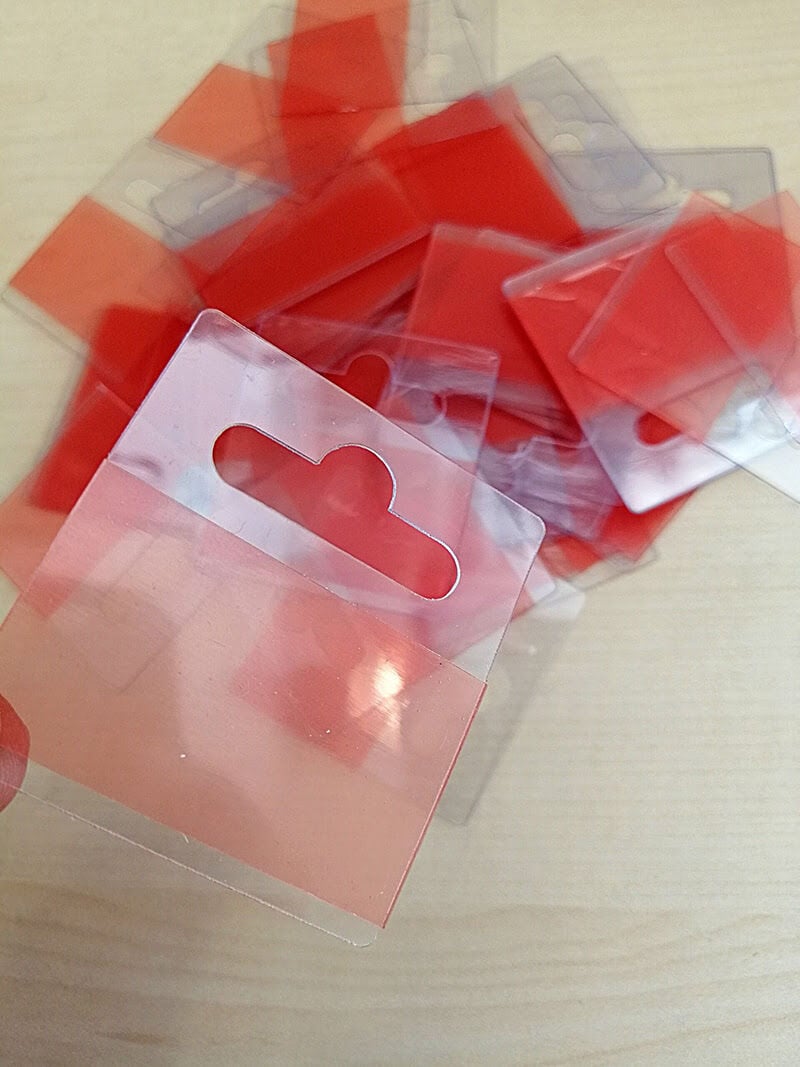 YAPIŞKANLI PVC TEL ASKI ASMA APARATI (50 Lİ PAKET) tel askılara ürün asmak için yapışkanlı aparat, tel askı asma aparatı,