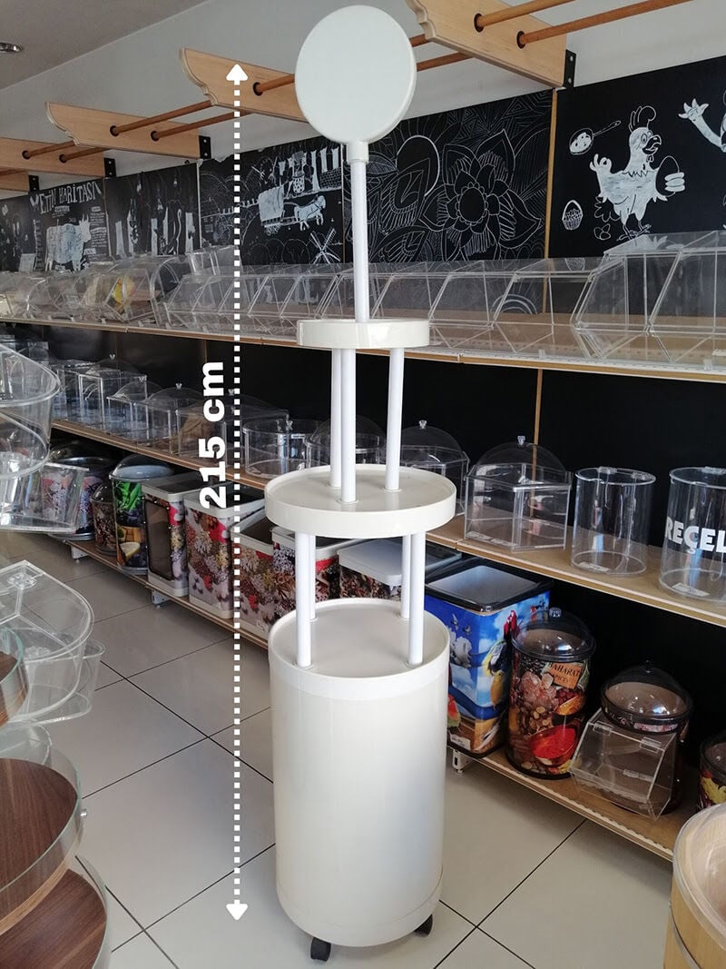 TANITIM STANDI 3 KATLI YUVARLAK