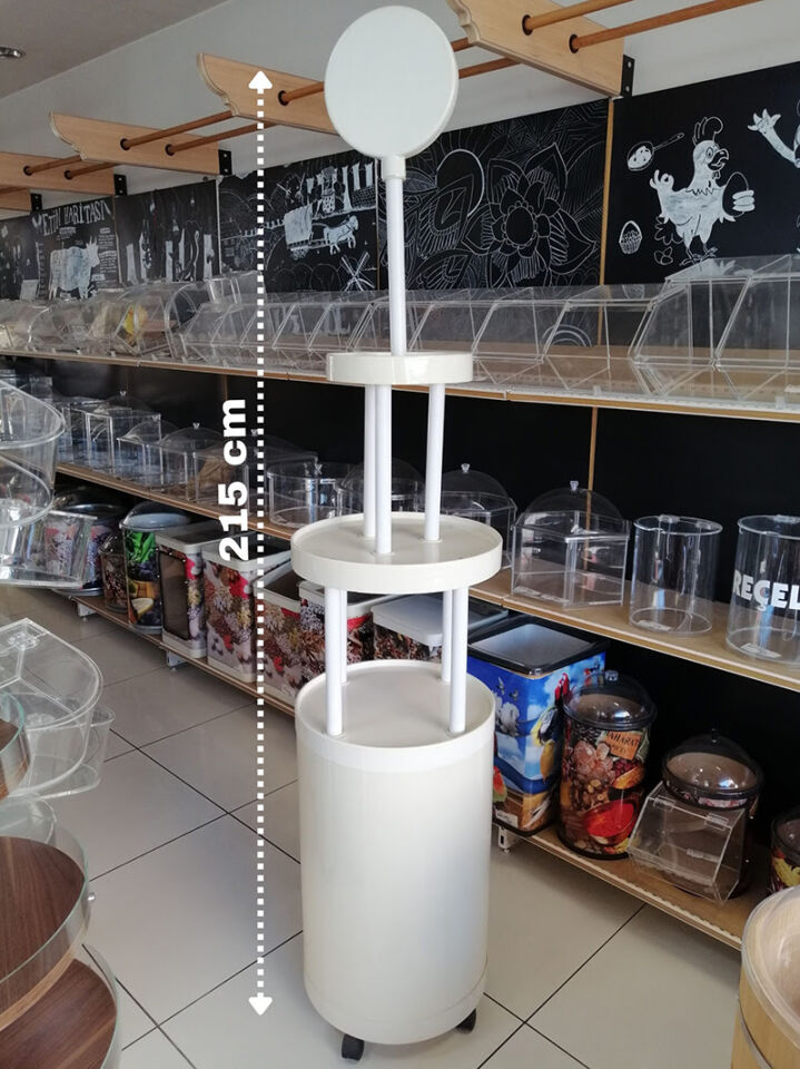 TANITIM STANDI 3 KATLI YUVARLAK