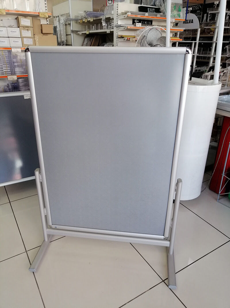 ALÜMİNYUM T PANO 70X100CM Kenarları Açıılabilen Çerçeve Afiş Çerçevesi Alüminyum Gri B1 Ayaklı Dik Çerçeve Pano