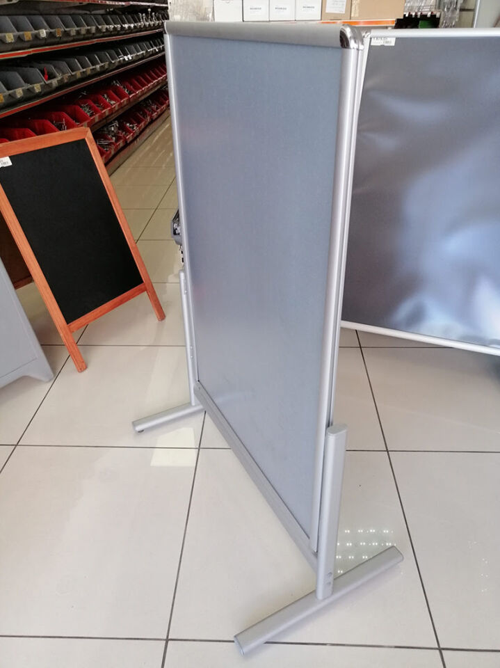 ALÜMİNYUM T PANO 70X100CM Kenarları Açıılabilen Çerçeve Afiş Çerçevesi Alüminyum Gri B1 Ayaklı Dik Çerçeve Pano