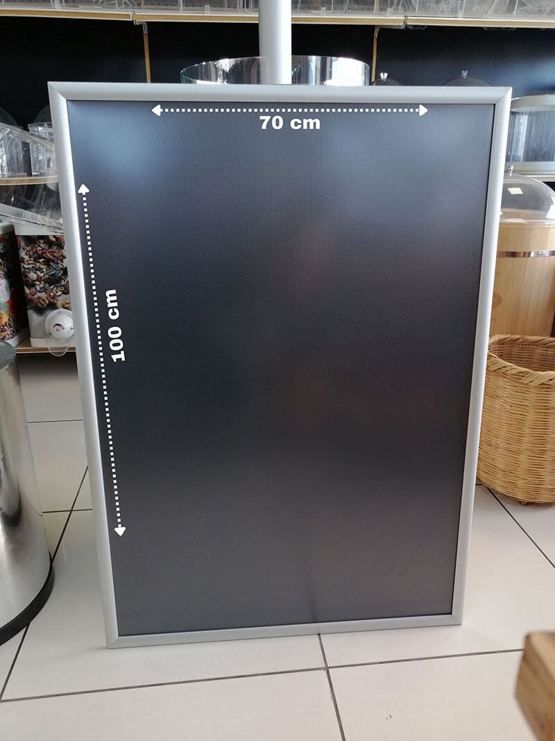 ALÜMİNYUM ÇERÇEVE 25MM B1 (70X100 CM) Kenarları Açıılabilen Çerçeve Afiş Çerçevesi Alüminyum Gri Büyük B1Çerçeve