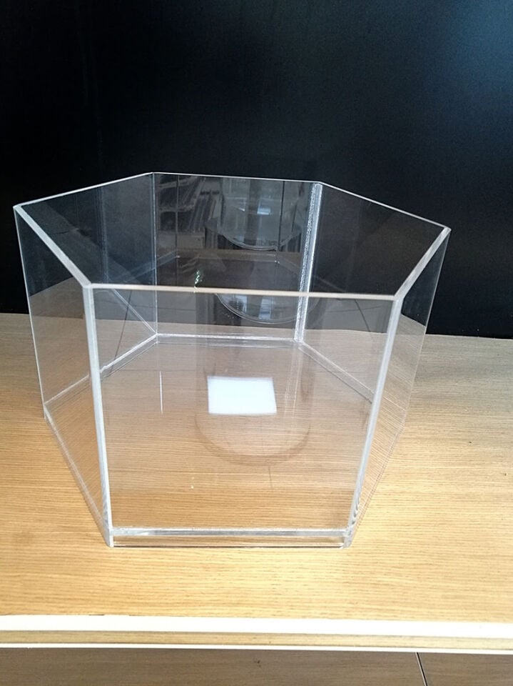 ALTIGEN KUTU ÇAP:30CM H:20CM (KAPAKSIZ) Kuruyemiş Kuru Meyve Şeffaf Teşhir Ürünü Pleksi Kutu