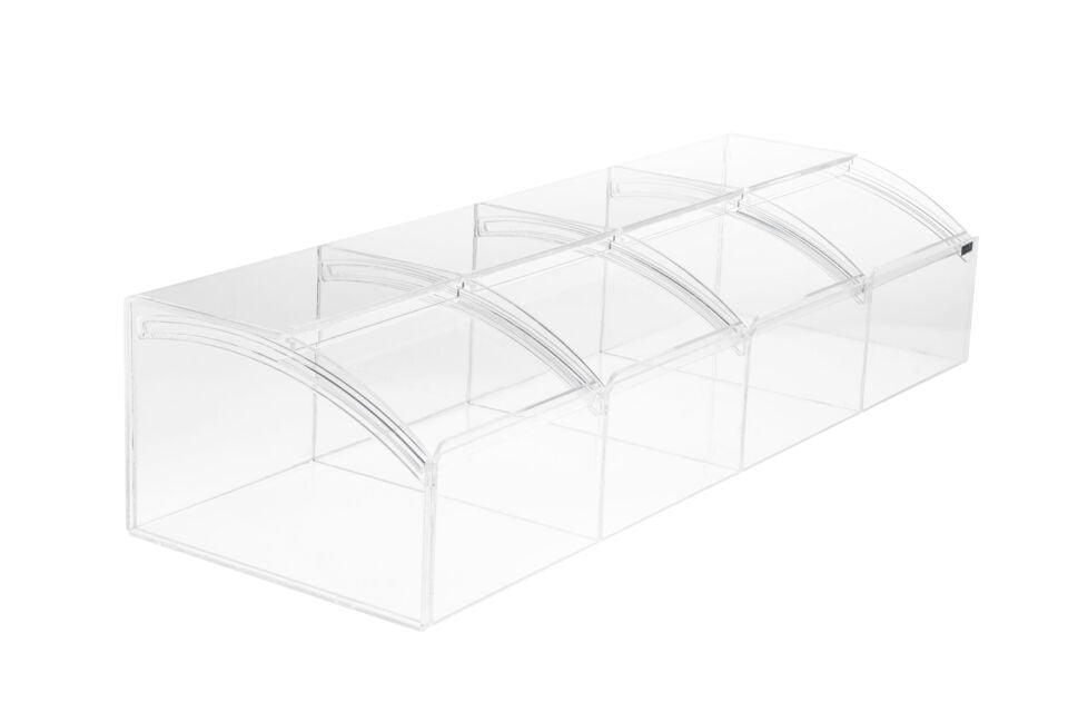 EKSTREM KUTU SET 5 GÖZ 90X30XH:20CM Şeffaf Pleksi Ürün Teşhir Kutusu Termoplast Sunum Kutusu Kuruyemiş Kurumeyve Teşhir Kutusu