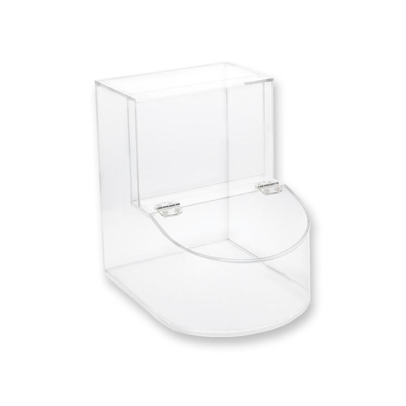 OVAL KADEMELİ KUTU 20X35 H:27CM Pleksi Teşhir Ürünü, Teşhir Dökme Gıda Kutusu, Termoplast Ürün Sunum Kutusu