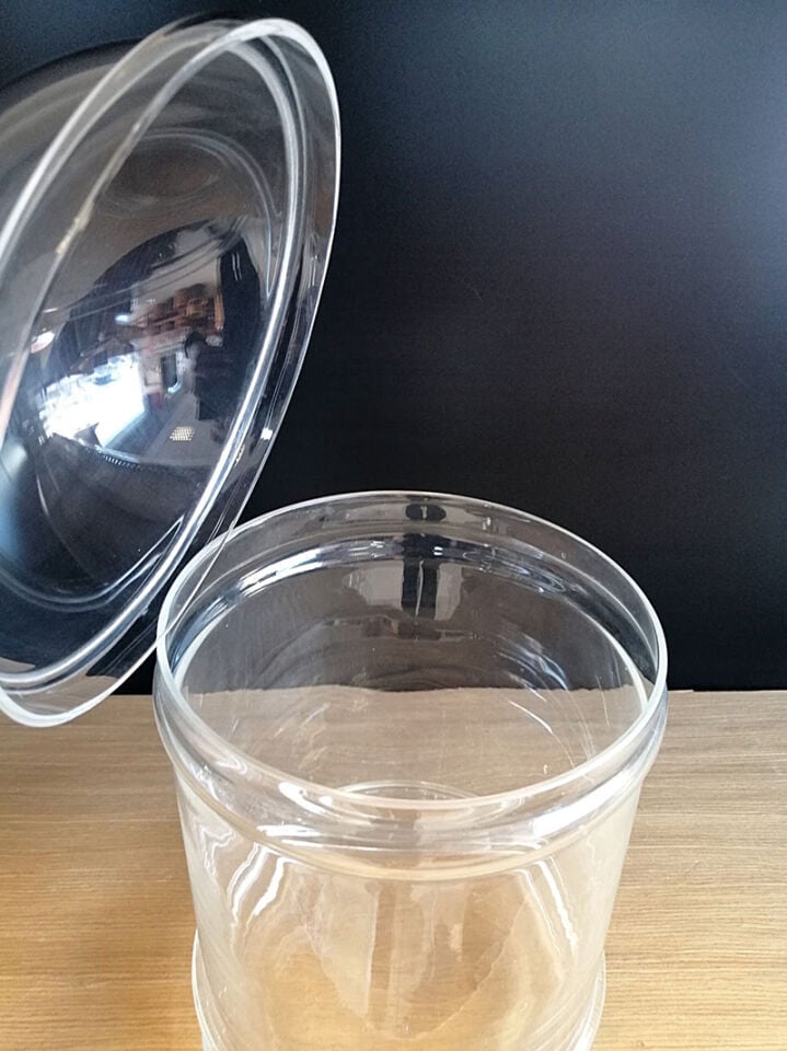 KV CAM + PLEKSİ KAPAK ÇAP:19CM H:30CM 7LT (KC052) Cam Kavanoz Cam Teşhir Ürünü Pleksi Kapak Cam Teşhir Ekipmanı