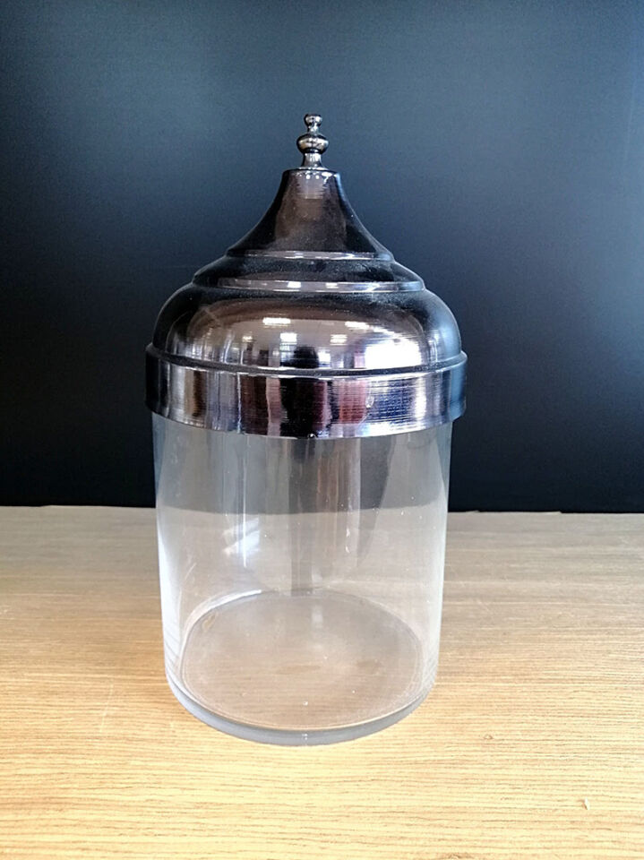 KV CAM KAVANOZ + METAL KAPAK ÇAP:14CM H:16CM 1,9LT Cam Kavanoz Cam Teşhir Ürünü Pleksi Kapak Cam Teşhir Ekipmanı
