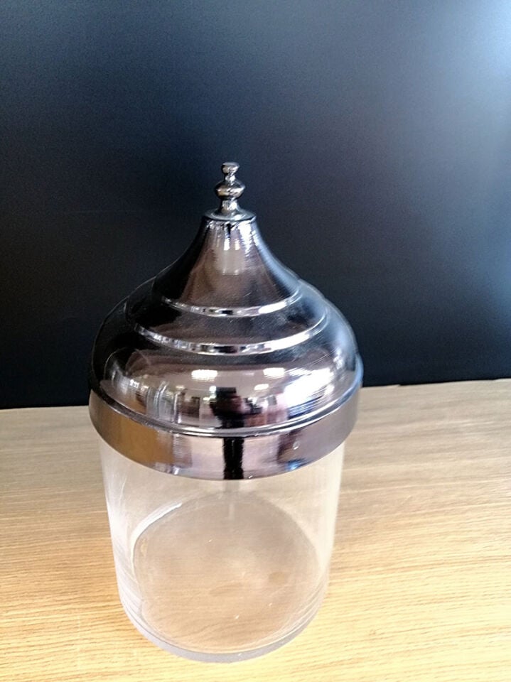 KV CAM KAVANOZ + METAL KAPAK ÇAP:14CM H:16CM 1,9LT Cam Kavanoz Cam Teşhir Ürünü Pleksi Kapak Cam Teşhir Ekipmanı