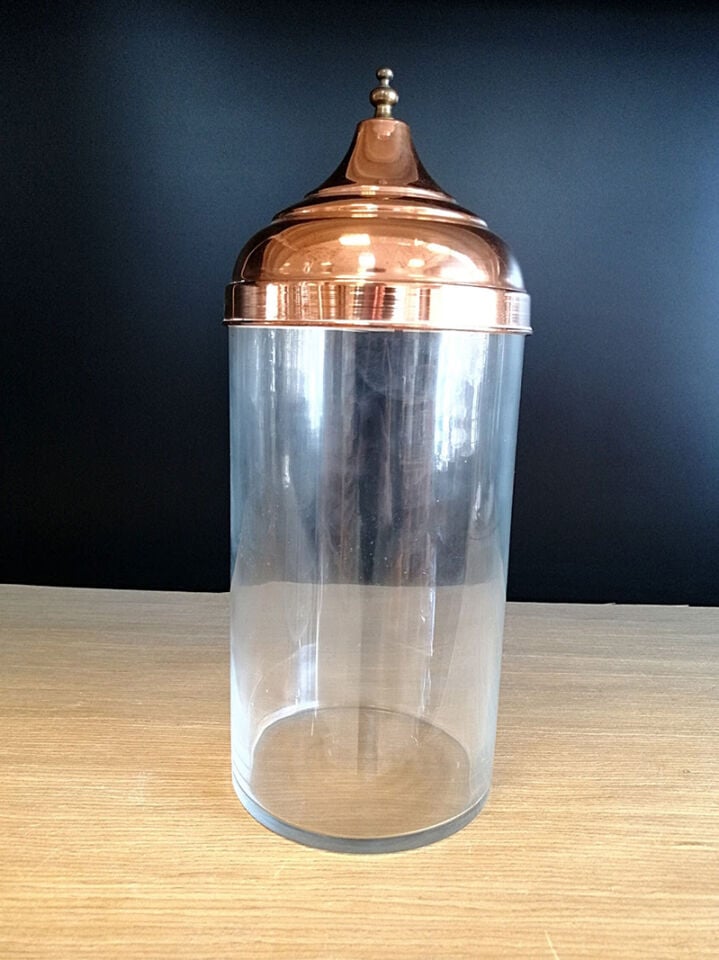 KV CAM KAVANOZ + METAL KAPAK ÇAP:14CM H:25CM 3,5LT  Cam Kavanoz Cam Teşhir Ürünü Pirinç Sarı Kapak Cam Teşhir Ekipmanı Jüt ip Aksesuar
