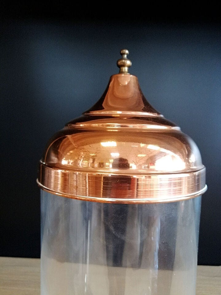 KV CAM KAVANOZ + METAL KAPAK ÇAP:14CM H:25CM 3,5LT  Cam Kavanoz Cam Teşhir Ürünü Pirinç Sarı Kapak Cam Teşhir Ekipmanı Jüt ip Aksesuar