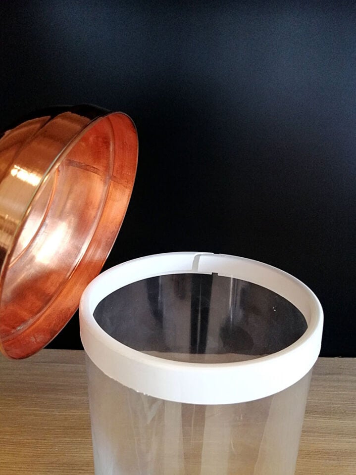 KV CAM KAVANOZ + METAL KAPAK ÇAP:14CM H:25CM 3,5LT  Cam Kavanoz Cam Teşhir Ürünü Pirinç Sarı Kapak Cam Teşhir Ekipmanı Jüt ip Aksesuar