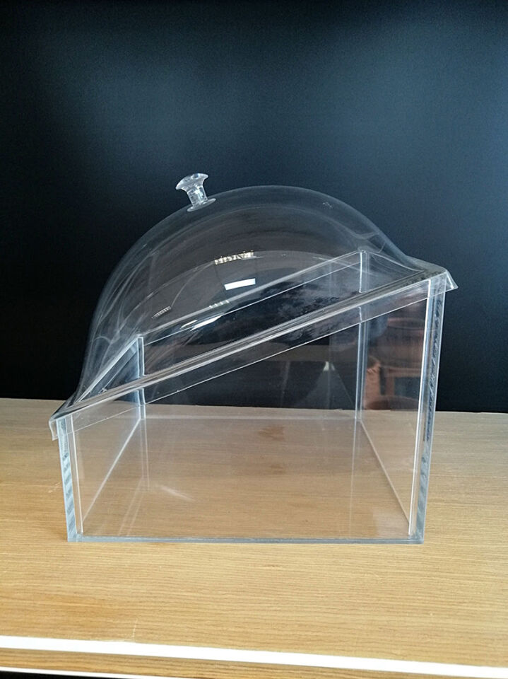 KV KÜVET KAPAKLI 26X28XH:21CM (8,5 LT) Şeffaf Mika Ürün Teşhir ve Saklama Tepsisi Küveti, Dikdörtgen Ürün Teşhir Kapaklı Küvet