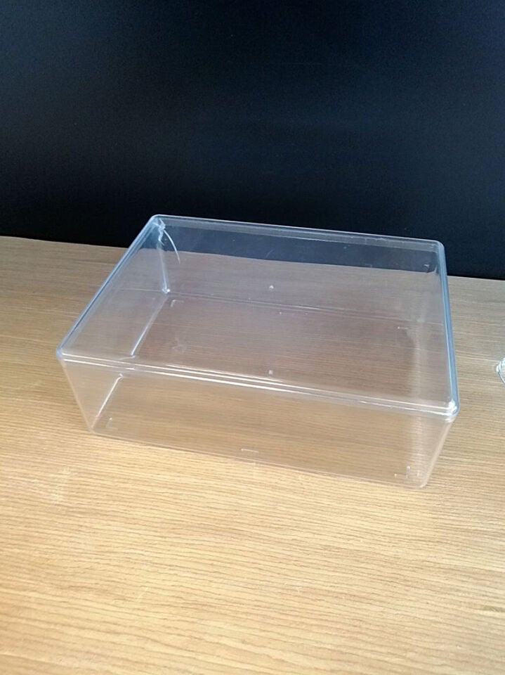 KV KÜVET KAPAKLI 19X25XH:8,5CM (3,40 LT) KÜLTÜR Şeffaf Mika Ürün Teşhir ve Saklama Tepsisi Küveti, Dikdörtgen Ürün Teşhir Kapaklı Küvet