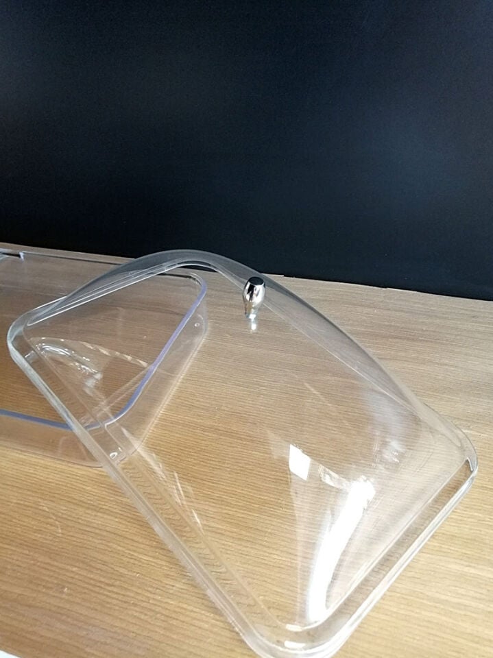 KV KÜVET KAPAKLI 32,5X21,5XH:16CM (K-0035)Şeffaf Mika Ürün Teşhir ve Saklama Tepsisi Küveti, Dikdörtgen Ürün Teşhir Kapaklı Küvet