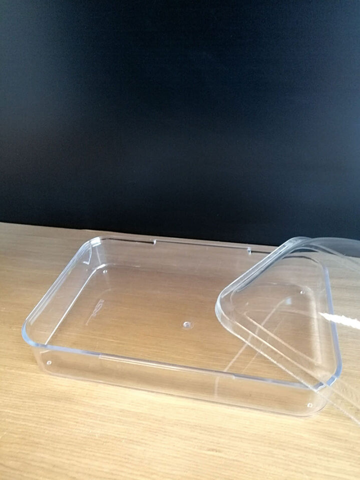 KV KÜVET KAPAKLI 32,5X21,5XH:16CM (K-0035)Şeffaf Mika Ürün Teşhir ve Saklama Tepsisi Küveti, Dikdörtgen Ürün Teşhir Kapaklı Küvet