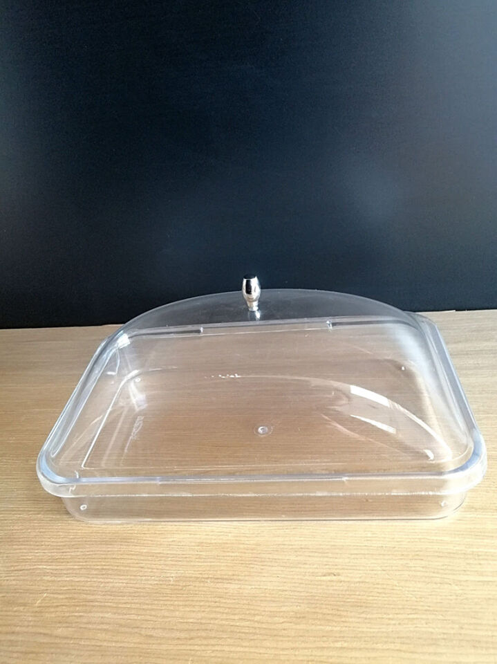 KV KÜVET KAPAKLI 32,5X21,5XH:16CM (K-0035)Şeffaf Mika Ürün Teşhir ve Saklama Tepsisi Küveti, Dikdörtgen Ürün Teşhir Kapaklı Küvet