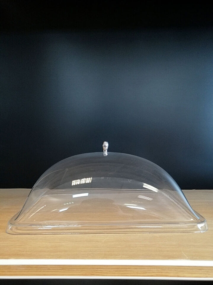 KV KÜVET KAPAKLI 36X27XH:18CM PLEKSİ KAPAK NO:4 Şeffaf Mika Ürün Teşhir ve Saklama Tepsisi Küveti, Dikdörtgen Ürün Teşhir Kapaklı Küvet