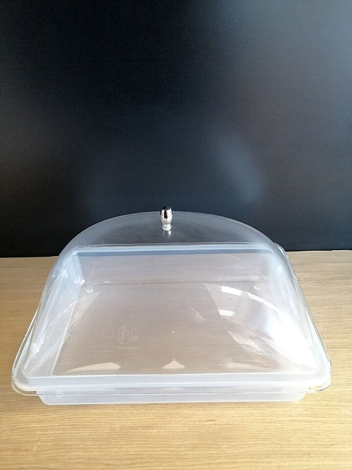 KV KÜVET KAPAKLI 36X27XH:18CM PLEKSİ KAPAK NO:4 Şeffaf Mika Ürün Teşhir ve Saklama Tepsisi Küveti, Dikdörtgen Ürün Teşhir Kapaklı Küvet