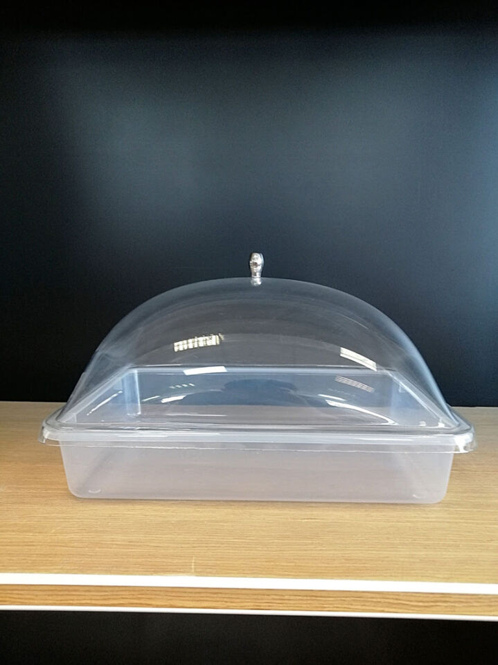 KV KÜVET KAPAKLI 36X27XH:18CM PLEKSİ KAPAK NO:4 Şeffaf Mika Ürün Teşhir ve Saklama Tepsisi Küveti, Dikdörtgen Ürün Teşhir Kapaklı Küvet