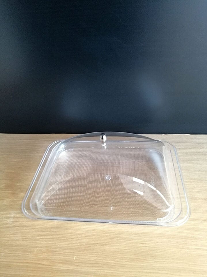 KV TEPSİ KAPAKLI 34,5X25XH:13CM (KV-13) Ürün Teşhir ve Sunum Tepsisi Kapaklı Dayanıklı Kapak Mika Tepsi Pleksi Kapak