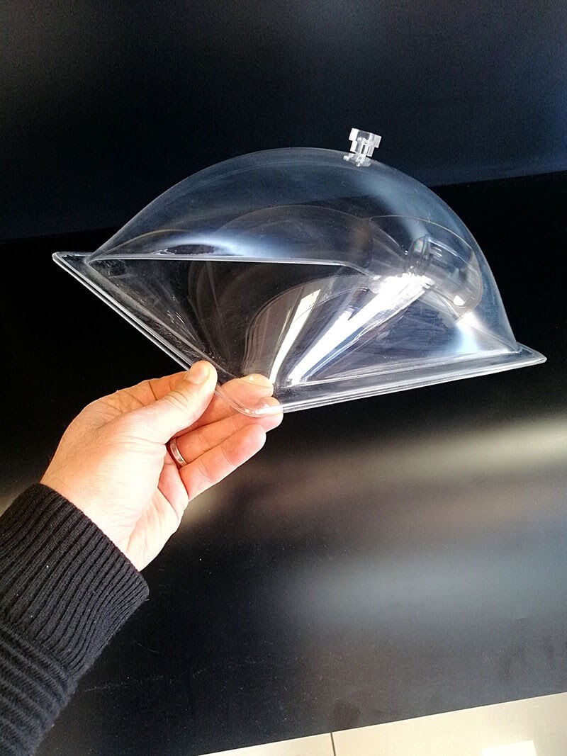 KAPAK BOMBELİ DİKDÖRTGEN 28X38CM Dayanıklı Şeffaf Pleksi Kapak Bombeli Kapak