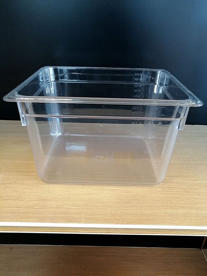 KÜVET POLİKARBON 1/2 26X32XH:20CM ŞEFFAF Zeytin Kabı Polikarbon Şeffaf Küvet Ürün Saklama Teşhir Küveti
