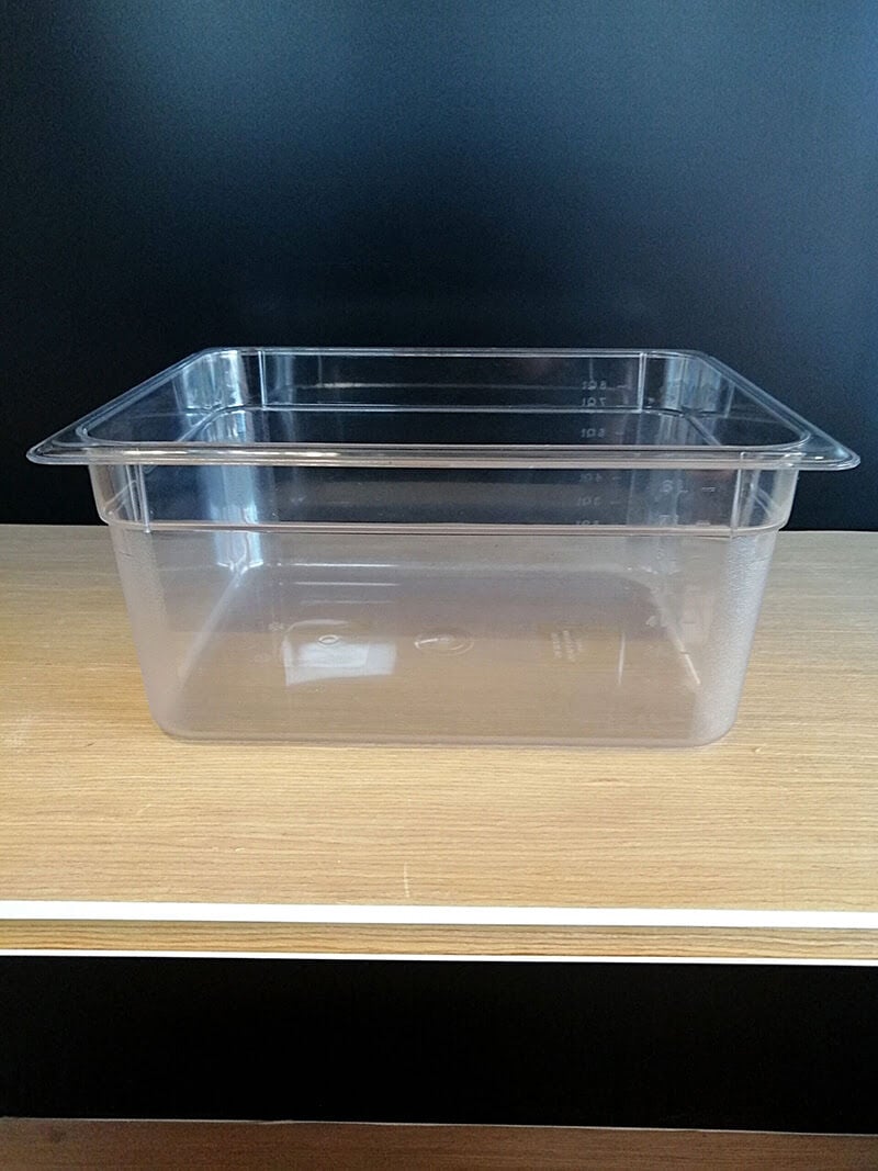 KÜVET POLİKARBON 1/2 26X32XH:15CM ŞEFFAF Zeytin Kabı Polikarbon Şeffaf Küvet Ürün Saklama Teşhir Küveti 8,9 Lt