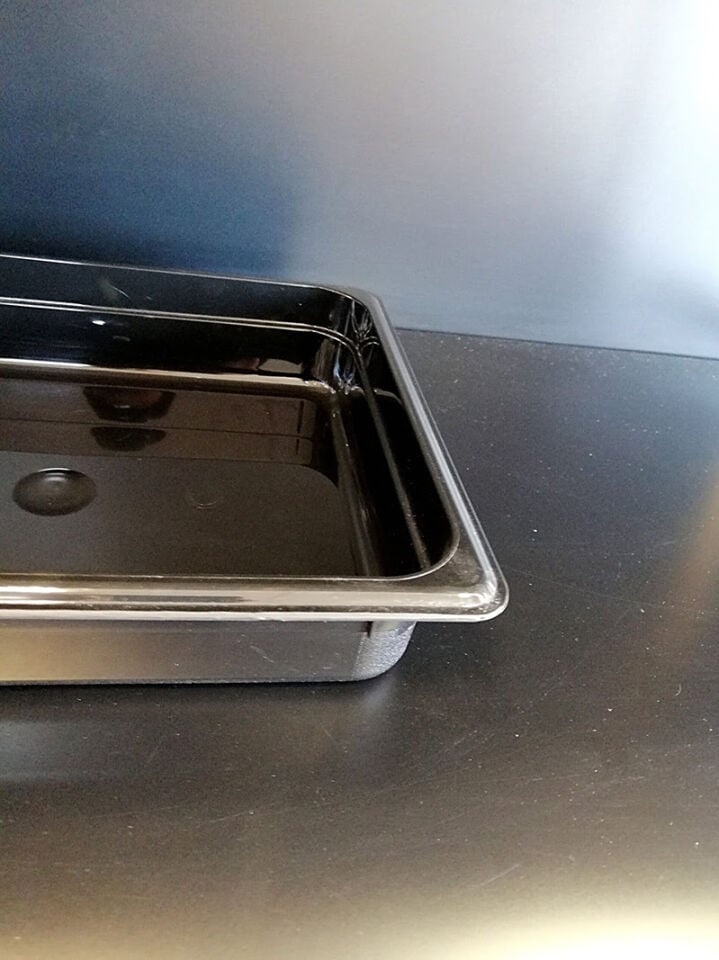 KÜVET POLİKARBON 1/2 26X32Xı PolikarboH:6,5CM SİYAH Zeytin Kabn Şeffaf Küvet Ürün Saklama Teşhir Küveti
