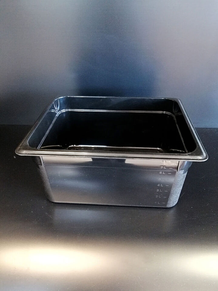 KÜVET POLİKARBON 1/2 26X32XH:15CM SİYAH Zeytin Kabı Polikarbon Şeffaf Küvet Ürün Saklama Teşhir Küveti  8,9 Lt