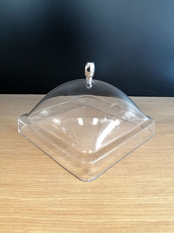 KV KÖŞELİ KAVANOZ NO:3 15X15XH:25CM KAPAKLI 2,75 Akrilik Köşeli Kavanoz Şeffaf Ürün Teşhiri Tezgah önü Teşhir Ürünü