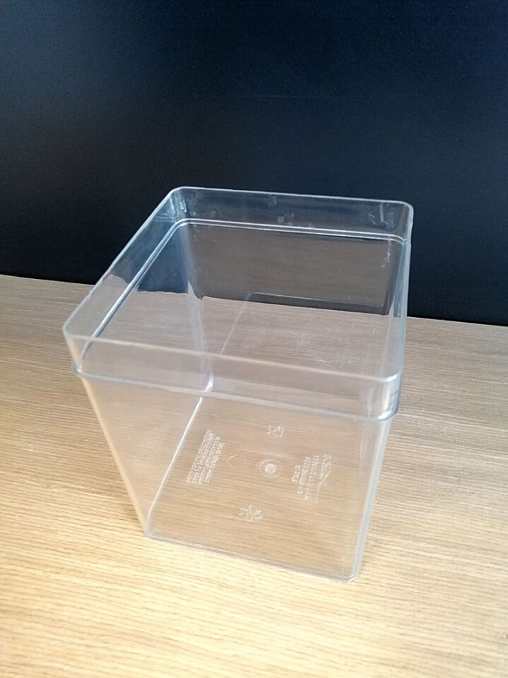 KV KÖŞELİ KAVANOZ NO:3 15X15XH:25CM KAPAKLI 2,75 Akrilik Köşeli Kavanoz Şeffaf Ürün Teşhiri Tezgah önü Teşhir Ürünü