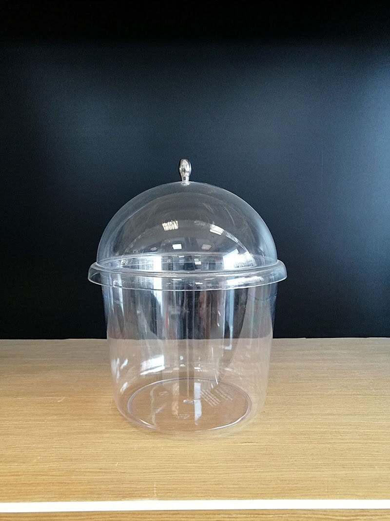KV YUVARLAK KAVANOZ NO:2 ÇAP:19XH:25CM PLEKSİ KAPAK 3LT Teşhir Ürünü Cam Kavanoz Ürün Gösterim Şeffaf Cam Kavanoz Pleksi Dayanıklı Kapak