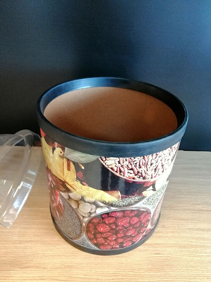 BİDON BAHARAT ÇAP:25CM H:25CM (Kapak Hariç) Özel Bidon Kraft Malzeme Nefes Alabilen Teşhir Depolama Baharat Kovası Bidonu