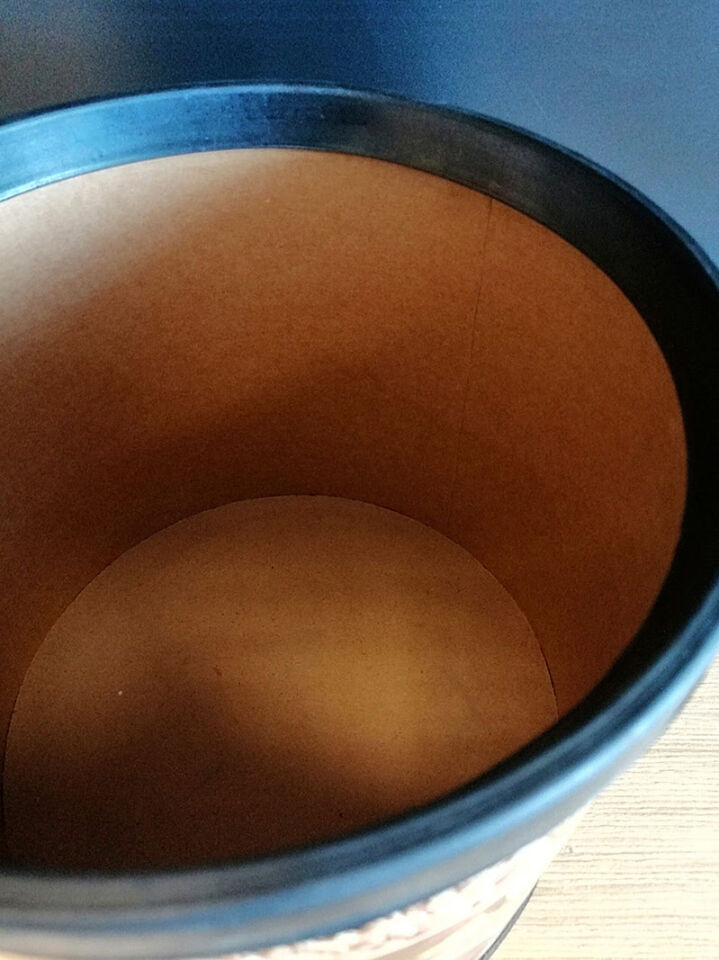 BİDON BAHARAT ÇAP:25CM H:25CM (Kapak Hariç) Özel Bidon Kraft Malzeme Nefes Alabilen Teşhir Depolama Baharat Kovası Bidonu